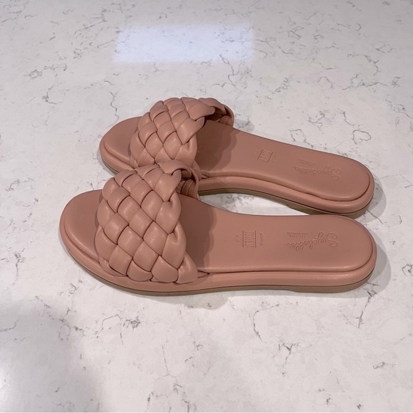 Seychelles Bellissima Womens Woven Slide Flat Sandals In Nude Vegan Leather 7.5 - Picture 3 of 10